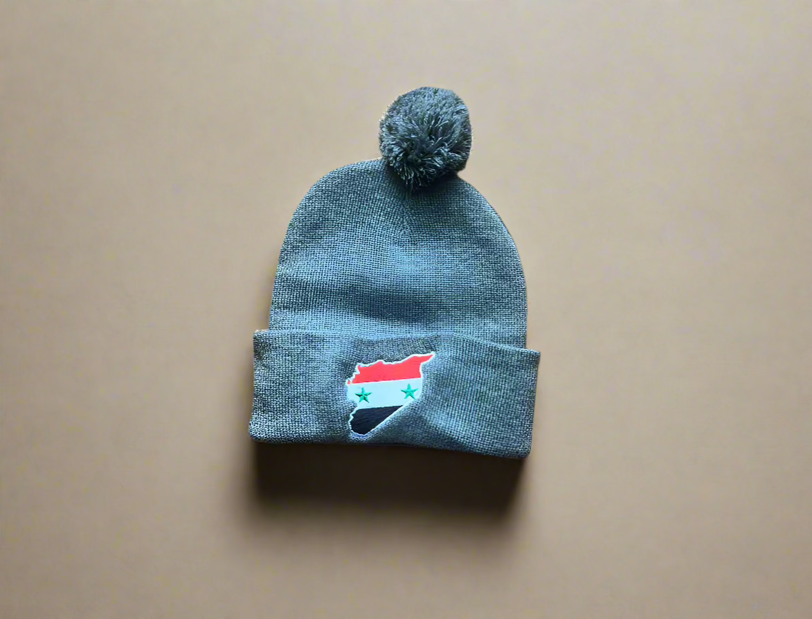 Syria Map Flag Beanies