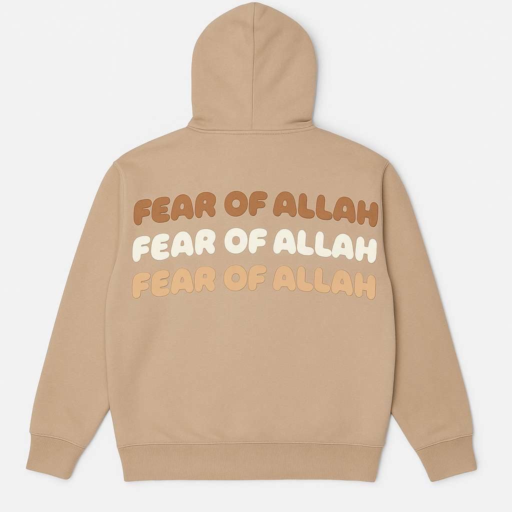 Beige “Fear of Allah” Hoodie